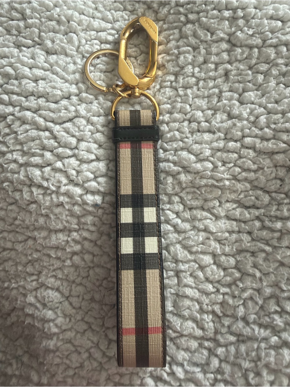 Authentic Burberry wrist key chain minimal wear on metal clip - Picture 2 of 3